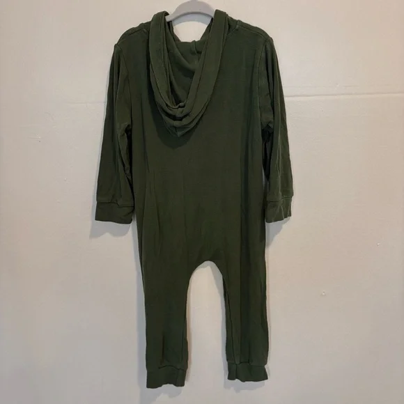 Kyte Baby Bamboo Jersey Hooded Zippered Jumpsuit in Fog Size 3T - Picture 3 of 3